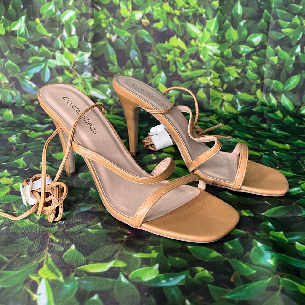 Tan Strappy Heels